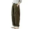 Pantalones de Algodón Holgados con Pliegues Laterales, Estilo Nuevo 2025, Casuales y a la Moda