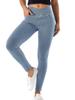 Jeans de Yoga de Nuevo Estilo Transversales a la Cintura para Mujer, Adelgazantes, Ajustados, Levanta Glúteos, con Bolsillos, Pantalones Casuales Rectos para Fitness Deportivo