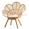 Silla tejida de ratán natural Silla casual para comedor Petalo de Jane Ratán indonesio Silla de escritorio nórdica Respaldo Sillón Silla para fotos