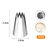 Boquilla de acero inoxidable tamaño XXL para tubería, boquilla para hojaldre, boquilla para crema de pastel, herramienta para hornear, galleta sin costuras