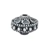 Nuevas Cuentas de Plata de Ley S925 Plata Tailandesa Retro Corazón Hueco Viejo Forma de Platillo Volador Cuentas Planas Pulsera DIY Accesorios de Plata