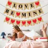 Día de San Valentín Bandera de Papel Kraft Cola de Pez Amor Amor Bandera Banner Propuesta Boda Temática Fiesta Decoración Suministros