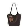 Bolsa de grande capacidade com sensação relaxada de comércio exterior para mulheres, nova 2026, bolsa simples versátil de ombro único, bolsa tote para o dia a dia
