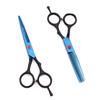 Achabi 5,5 polegadas Liu Haiping Corte fino quebrado cabelo dentes Corte preto e azul Cabeleireiro Cabeleireiro Tool Set