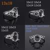 Anillo de plata S925 con soporte vacío, piedra natural de moda simple, ágata Caibao, jade hetiano, con incrustaciones de jade, soporte vacío con pegamento