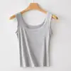 Camisola de Modal para Mulheres, Versátil de Verão Sem Mangas, Tamanho Plus Size, Slim Fit, Decote Quadrado, Camiseta Interior, Top Fino para Usar por Baixo