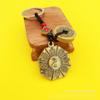 Lleva las calles llavero de calabaza de latón abalorio de bronce antiguo abanico de aventar colgante para llave de coche recuerdo de viaje regalo