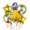 Decoração de Festa de Aniversário Tema Nova Princesa Balão de Filme de Alumínio Balão Decorativo Temático de Formato Especial Atacado