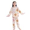 Pijama Infantil Verão Menina Menino Algodão Seda Pijama Menino Bebê Manga Longa Verão Fino Ar Condicionado Conjunto