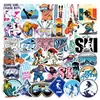 50 Piezas de Pegatinas de Graffiti de Esquí para Fundas de Teléfono, Equipaje, Equipaje de Motocicleta, Cuadernos Pegatinas Impermeables DIY Venta al por Mayor