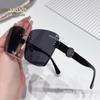 Gafas de Sol de Fragancia Pequeña de Nuevo Estilo, Gafas de Sol de Lujo Accesible de Moda con Borde Cortado de Cristal, Modelos de Alta Gama sin Montura de Venta Caliente para Transmisión en Vivo al Por Mayor