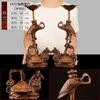 Ornamentos de Castiçal de Cobre, um Par de Suportes de Vela para Oferecer Velas no Templo, Decorações para Sala de Estar em Casa, Artesanato para Casamento
