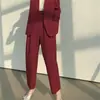 Calça de Terno Cinza Europeia e Americana Solta de Tamanho Grande para Mulheres Roupas de Trabalho 2025 Multicolorida Opcional Fornecimento Transfronteiriço Calça de Terno