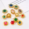 Nuevo anillo de cobre bañado en oro con incrustaciones de diamantes, caja mágica, cara de anillo pasante, accesorios de joyería hechos a mano con cuentas para pulsera y collar de cristal DIY