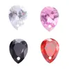 Brincos de Argola com Pingente de Flor de Gelo Cortada em Forma de Pera Zircônia Pedra Nu Diamante Decoração Unha Artística DIY Joia Gema