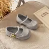 Zapatos Mary Jane para Niños 2026 Primavera y Otoño Nuevos Estilo Francés Correa Baja con Hebilla Metálica Planos Versátiles