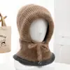 Gorro de Punto Estilo Coreano Otoño Invierno Etiqueta en Inglés Gorro de Lana Versátil para Mujer Circunferencia de Cabeza Grande Protección para los Oídos Gorro para Clima Frío Gorro de Tejer Hace que la Cara Parezca Más Pequeña