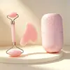 Conjunto de Rolo Facial Transfronteiriço, Massageador Gua Sha, Bolsa de Gelo Facial, Conjunto de Silicone de Três Peças, Ferramentas Específicas para Beleza