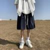 Shorts Masculinos Verão Fino para Usar por Cima Estilo Japonês Retrô Moderno Marca Shorts Simples Soltos Calças Casuais Esportivas