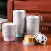 Contenedor para Pastel en Forma de Tazón de 50 ml, Caja de Empaque de Papel de Aluminio, Molde para Pudín de Papel de Aluminio, Molde Comercial para Uso en Puesto, Desechable