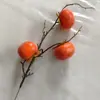 Rama Artificial Personalizada de Fábrica de Granada, Caqui, Naranja, Manzana, Flor de Nochevieja, Accesorios de Decoración de Boda, Fruta Artificial al por Mayor