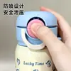 Taza de Acero Inoxidable Portátil para Exteriores con Correa de Transporte, Nuevo Estilo con Forma de Corazón, Estampado de Leopardo, Doble Capa, Aislada al Vacío, con Popote