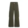 Z065 High Street Estilo Americano Unisex Moda Urbana Resistentes Múltiples Bolsillos Diseño Holgado Ligeramente Acampanados Casual Pantalones Cargo para Hombre