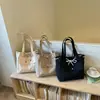 2026 Nova Bolsa Simples Estilo Coreano Bolsa Feminina Bolsa Tote Estudante Universitário Bolsa de Ombro de Grande Capacidade