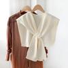 Chal pequeño de color sólido para mujer, chaleco exterior de primavera y otoño, estilo coreano versátil, moderno ins, bufanda de lana tejida para celebridad de Internet de Dongdaemun