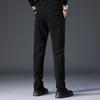 Pantalones de imitación de piel de vaca para hombre, informales, de moda coreana, de negocios, rectos, holgados, de trabajo, de primavera