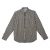 Camisa de alta gama de pata de gallo de manga larga para hombre, estilo primavera y otoño, marca de moda, elegante, retro, casual, corte holgado, camisa de cuello de solapa