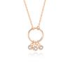 Collar Atrapasueños Plata Esterlina 925 para mujer, diseño de anillo de nicho, cadena de clavícula con borla de lujo ligero, estilo ins, colgante simple