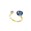 Anillo Abierto de Perla Chapado en Oro Real para Mujer Estilo Retro Lujo Ligero Sensación de Alta Gama Anillo para Dedo Índice Diseño de Nicho Joyería Versátil para la Mano