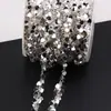 Corrente de borla de cobre puro em formato de estrela de cinco pontas e coração em camadas, pulseira artesanal DIY, corrente de contas, suprimentos e acessórios para fabricação de joias