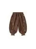 Pantalones Joggers de Pana Acolchados Engrosados Bangxuan Ropa Infantil Invierno Niños Pequeños Niñas Sueltos Cómodos Pantalones de Invierno para Niños