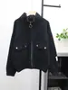 Nuevo Cárdigan de Lana de Doble Cara Tejido Casual con Cremallera y Cuello Alto, Estilo Coreano, Holgado y Versátil, Chaqueta Suéter para Mujer, Otoño e Invierno 2025