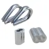 Arneses con funda de aluminio Tubo de aluminio en forma de 8 Hebilla de anillo de corazón de pollo de acero inoxidable 304 Hebilla especial para cable de acero Collar de doble orificio
