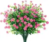 Atacado do Fabricante Plantas Verdes Artificiais Eucalipto Camélia Floreira Externa Arranjo de Flores Flores Plásticas Decorativas Plantas Verdes Simuladas