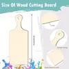 Lascas de Madeira DIY Transfronteiriças, Lascas de Madeira Naturais para Grafite Infantil, Lascas de Madeira Artesanais, Etiquetas de Decoração para Festas Familiares, Mini Tábuas de Corte de Madeira