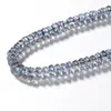 Miçangas para Rodas de 4mm Fio de Algodão Miçangas Planas de Vidro Pulseira de Colar DIY Pulseira Multifacetada Acessórios de Joias com Contas Material Atacado