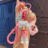 Llavero de Chica de Cabello Largo y Ondulado Creativo de Dibujos Animados Lindo Exquisito Adorno para Correa de Teléfono Colgante de Bolso Pequeño Regalo