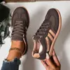 Zapatillas Deportivas Nuevas Alemanas Transfronterizas 2025 Talla Grande para Mujer Exportación Retro Planas para Mujer con Cordones Combinación de Colores Zapatillas Deportivas Europeas y Americanas para Mujer