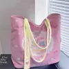 Bolsa de lona com padrão de logotipo, bolsa de lona promocional, sacola de compras ecológica personalizada