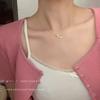 Elegante colgante de cadena para clavícula con lazo y flor, estilo nicho, para chica sexy, collar de lujo que combina con todo, joyería femenina al por mayor