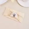 Estilo Nuevo Europeo y Americano Niños Lindo Cabeza de Panda Accesorios Elásticos para el Cabello Bebé Suave Sin Costuras Fontanela Protectora Nylon Banda Ancha para el Cabello