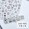 Lindas Pegatinas para Uñas de Dibujos Animados para Niños Diversión Gatitos Perros Pequeños Moños Corazones Estrellas Pegatinas para Uñas Hechas a Mano para DIY