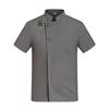Ropa de trabajo de chef de restaurante, ropa de chef de verano para hotel, cocina de hotel, logotipo, manga corta, transpirable, para hombre