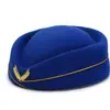 Sombrero de Aeromoza Nuevo Boina de Lana Sombrero Británico de Desempeño para Mujer Sombrero de Desempeño Estilo Coreano Moda Sombrero de Copa Sombrero de Banda