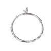 Pulsera de Cobre Blanco Plateado para Mujeres Jóvenes, Pulsera de Nudo de Bambú, Pulsera Ascendente, Estilo Retro, Estilo Simple, Venta Directa de Fábrica