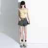 Shorts de Mezclilla para Mujer Verano 2025 Nuevos de Cintura Alta Adelgazantes Estilo Chica Caliente Ropa Exterior con Flecos y Borde Deshilachado de Línea A Pantalones Cortos Calientes